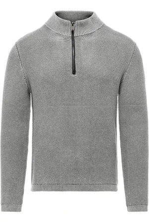 Bomboogie Strik, Herre, Grå, S, Bomuld, Cold-dyed Bomuldsrullekrave med Lynlås