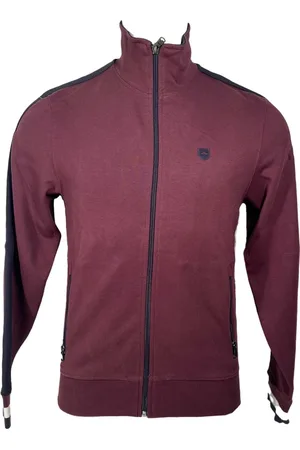 Eden Park Sweathshirts & Hoodies, Herre, Rød, S, Bomuld, Trøje med lynlås