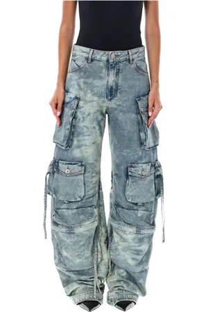 The Attico Jeans, Dame, Blå, W25, Bomuld, Fern Cargo Bukser
