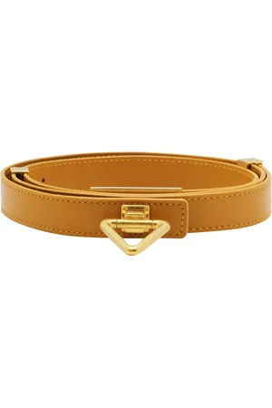 Bottega Veneta Tilbehør, Dame, Brun, 70 CM, Metallic Turn-Lock Point Lock Bælte