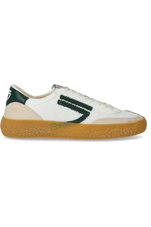 Puraai Sko, Herre, Hvid, 42 EU, Bomuld, Evergreen Mesh Sneaker med grønne detaljer