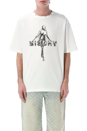 MISBHV Top, Herre, Hvid, XL, Bomuld, Vintage Grafisk Print T-Shirt Hvid