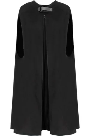 Fabiana Filippi Jakke, Dame, Sort, XS, Læder, Elegant lang cape i fint kamelstof