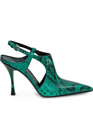 Dsquared2 Sko, Dame, Grøn, 39 EU, Læder, Python Slingback Sandaler