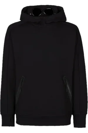C.P. Company Sweathshirts & Hoodies, Herre, Sort, 2XL, Bomuld, Diagonal Fleece Goggle Hoodie