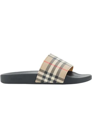 Burberry Sko, Herre, Brun, 39 EU, Check Pattern Slides