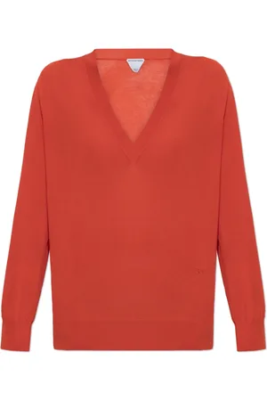Bottega Veneta Strik, Dame, Rød, M, Cashmere, Cashmere Sweater