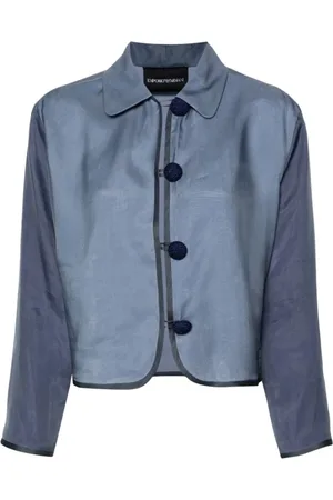 Emporio Armani Jakke, Dame, Blå, S, Uld, Clear Silk Jacket