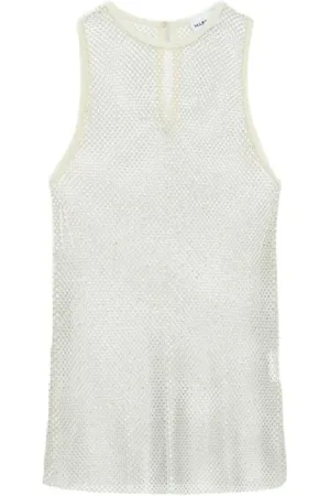 MARELLA Top, Dame, Hvid, XL, Polyester, Hvid Top i Veststil