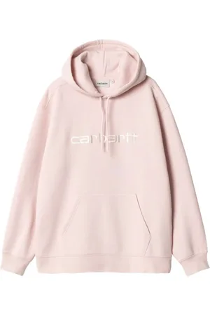 Carhartt Sweathshirts & Hoodies, Dame, Lyserød, XS, Bomuld, Hættetrøje med Script Logo