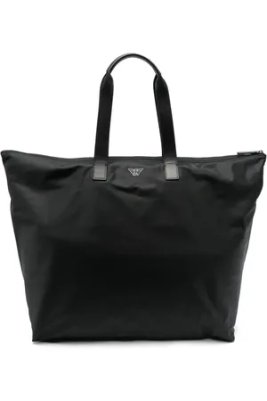 Emporio Armani Taske, Dame, Sort, ONE SIZE, Uld, Stilfuld Shopper Taske med Pung
