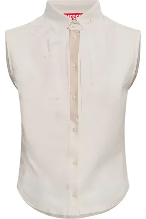 Diesel Bluser & Skjorter, Dame, Hvid, M, Elegant Skjorte