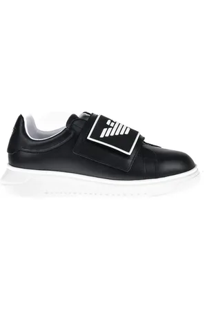 Emporio Armani Sko, Herre, Sort, 39 1/2 EU, Læder, Sneakers