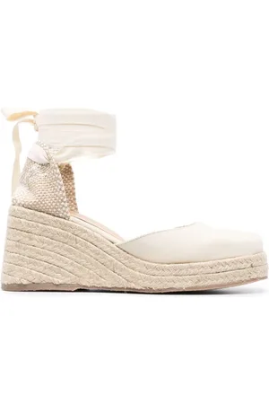 Castaner Sko, Dame, Hvid, 41 EU, Bomuld, Tina Wedge Espadrille Sandaler