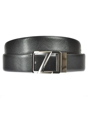 Ermenegildo Zegna Tilbehør, Herre, Sort, 95 CM, Læder, Bælte