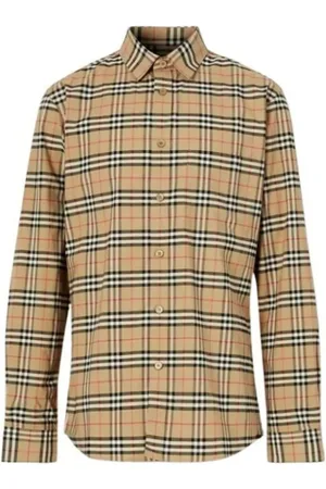 Burberry Skjorte, Herre, , XL, Bomuld, Lille Skala Check Stretch Skjorte