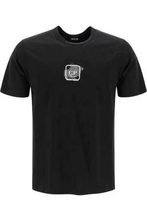 C.P. Company Top, Herre, Sort, 2XL, Bomuld, Sort bomulds T-shirt