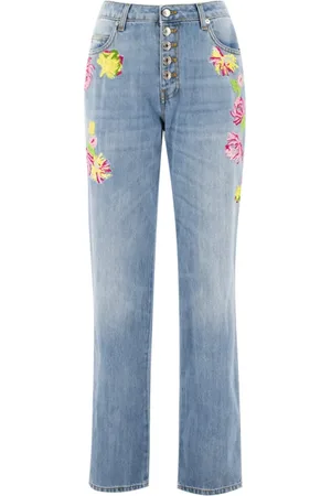 ERMANNO SCERVINO Jeans, Dame, Blå, M, Bomuld, Straight Jeans