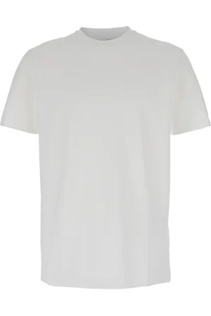 Emporio Armani Top, Herre, Hvid, S, Bomuld, Hvid Logo T-shirt