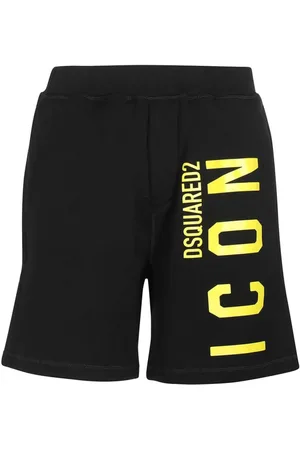 Dsquared2 Shorts, Herre, Sort, S, Bomuld, Logo Print Cotton Bermuda Shorts