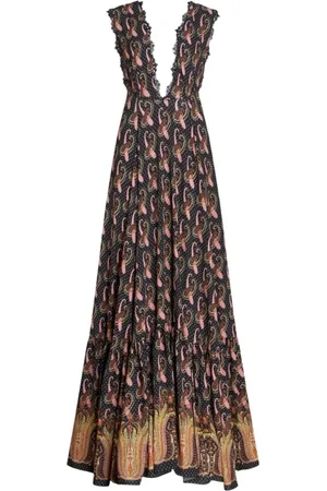 Etro Kjole, Dame, Sort, XS, Paisley-Print Ærmeløs Maxikjole