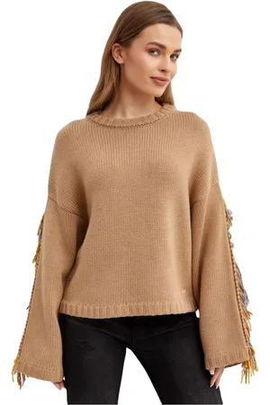 FAY Strik, Dame, , S, Uld, Uld Sweater med Frynser