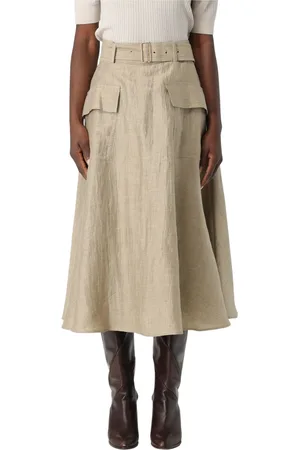 FAY Nederdel, Dame, , 3XL, Midi Cirkel Nederdel med Bælte