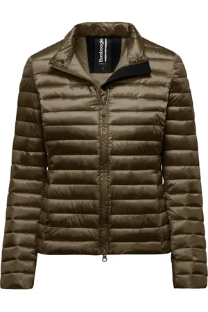 Bomboogie Jakke, Dame, Brun, 3XL, Nylon, Lys Nylonjakke med Fjer-Effekt Vattering