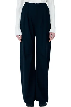 Maison Margiela Bukser, Dame, Sort, M, Uld, Uld Skræddersyede Bukser