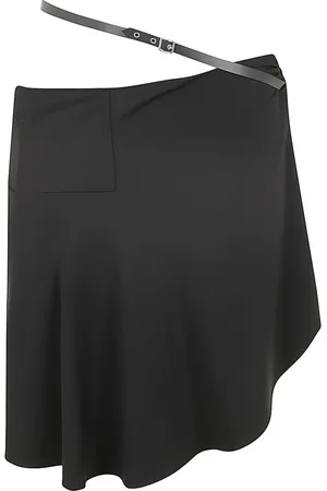Courrèges Nederdel, Dame, Sort, S, Mini Nederdel Slash Ellipse