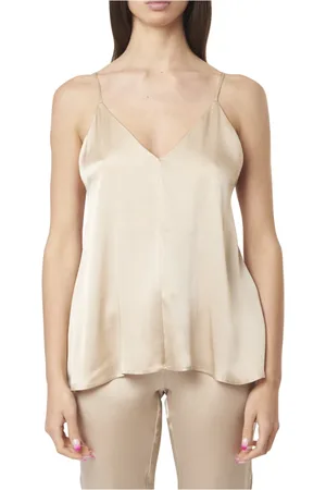 SEMICOUTURE Top, Dame, Brun, S, Uld, V-hals Silke Top Brun