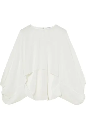 Patrizia Pepe Bluser & Skjorter, Dame, Hvid, M, Polyester, Essential Batwing Sleeve Shirt