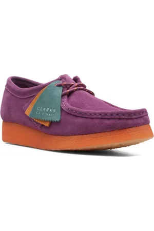 Clarks Sko, Dame, Lilla, 37 EU, Suede, Wallabee Loafers