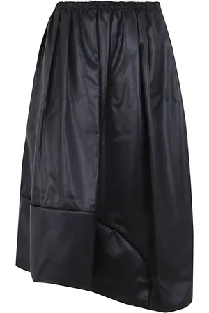 Comme des Garçons Nederdel, Dame, Sort, S, Polyester, Midi Nederdel