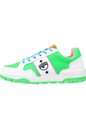 Chiara Ferragni Sko, Dame, Grøn, 40 EU, Uld, Lace-Up Sneakers
