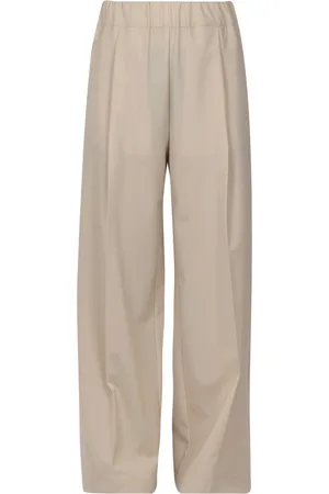 SEMICOUTURE Bukser, Dame, , M, Uld, Brede Twill Bukser Lige Ben
