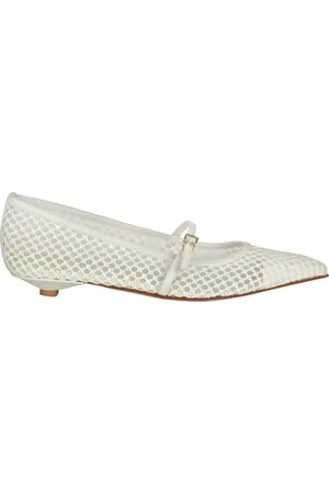 SERGIO LEVANTESI Sko, Dame, , 40 EU, Læder, Net Pointed Flats med lærdetaljer