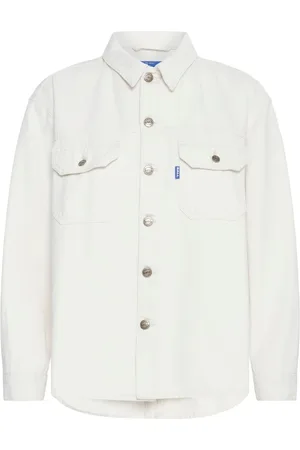 Ball Bluser & Skjorter, Dame, Hvid, L, Denim, Denim skjorte med brystlommer