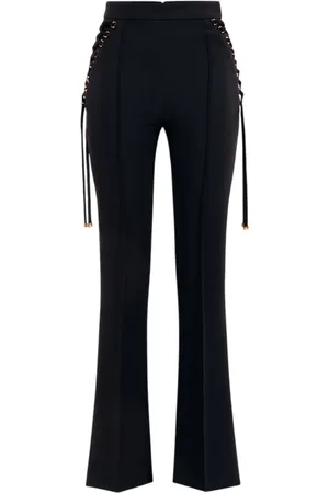 Elisabetta Franchi Bukser, Dame, Sort, XL, Polyester, Flared bukser med elegant silhuet