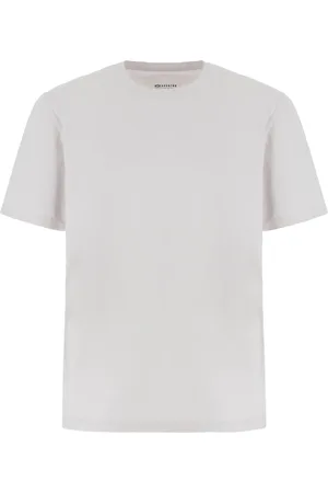 Maison Margiela Top, Herre, Hvid, XL, Bomuld, Almindelig bomulds T-shirt