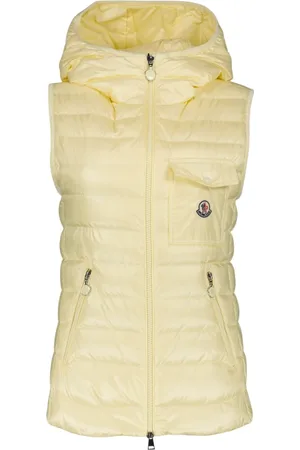 Moncler Jakke, Dame, Gul, S, Uld, Ærmeløs Glygos Vest