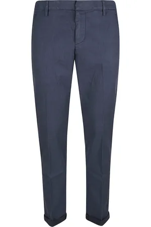 Dondup Bukser, Herre, Blå, W35, Bomuld, Blå Bukser Elegant Stil