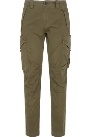 C.P. Company Bukser, Herre, Grøn, M, Satin, Cargo Bukser i Stretch Satin