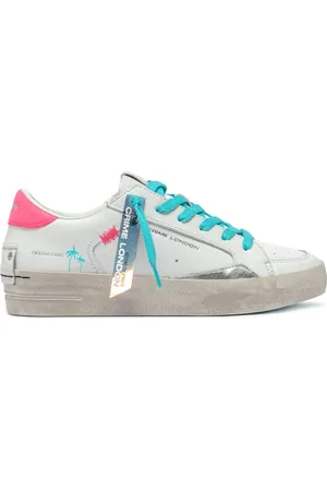Crime london Sko, Dame, Hvid, 37 EU, Uld, Stilfulde hvide sneakers