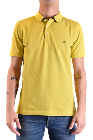 FAY Top, Herre, Gul, 2XL, Bomuld, Polo Shirt