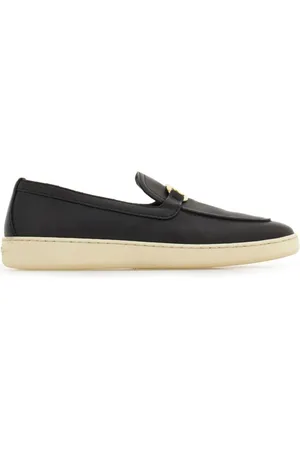 Salvatore Ferragamo Sko, Dame, Sort, 39 EU, Uld, Sort, flad slip-on sko med guldfarvet logo