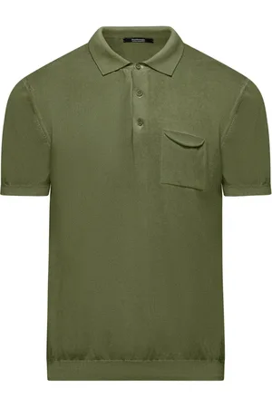 Bomboogie Top, Herre, Grøn, M, Bomuld, Strikket Polo Shirt i Bomuld