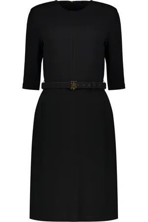 Burberry Kjole, Dame, Sort, S, Kontrastsyet viskosekjole