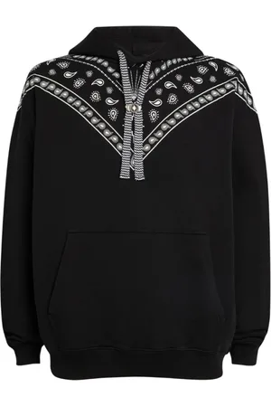 MARCELO BURLON Sweathshirts & Hoodies, Herre, Sort, S, Bomuld, Bandana Comfort Hættetrøje