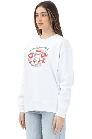 Dsquared2 Sweathshirts & Hoodies, Dame, Hvid, M, Bomuld, Cowboy Pizza Sweater